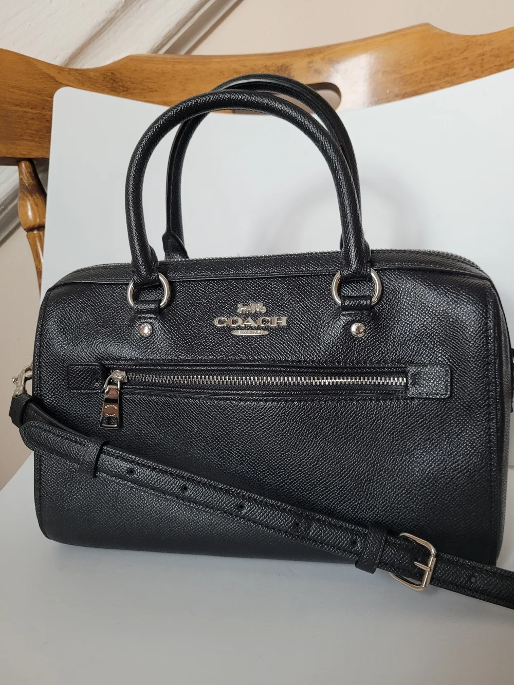 Coach Rowan Satchel Black Medium